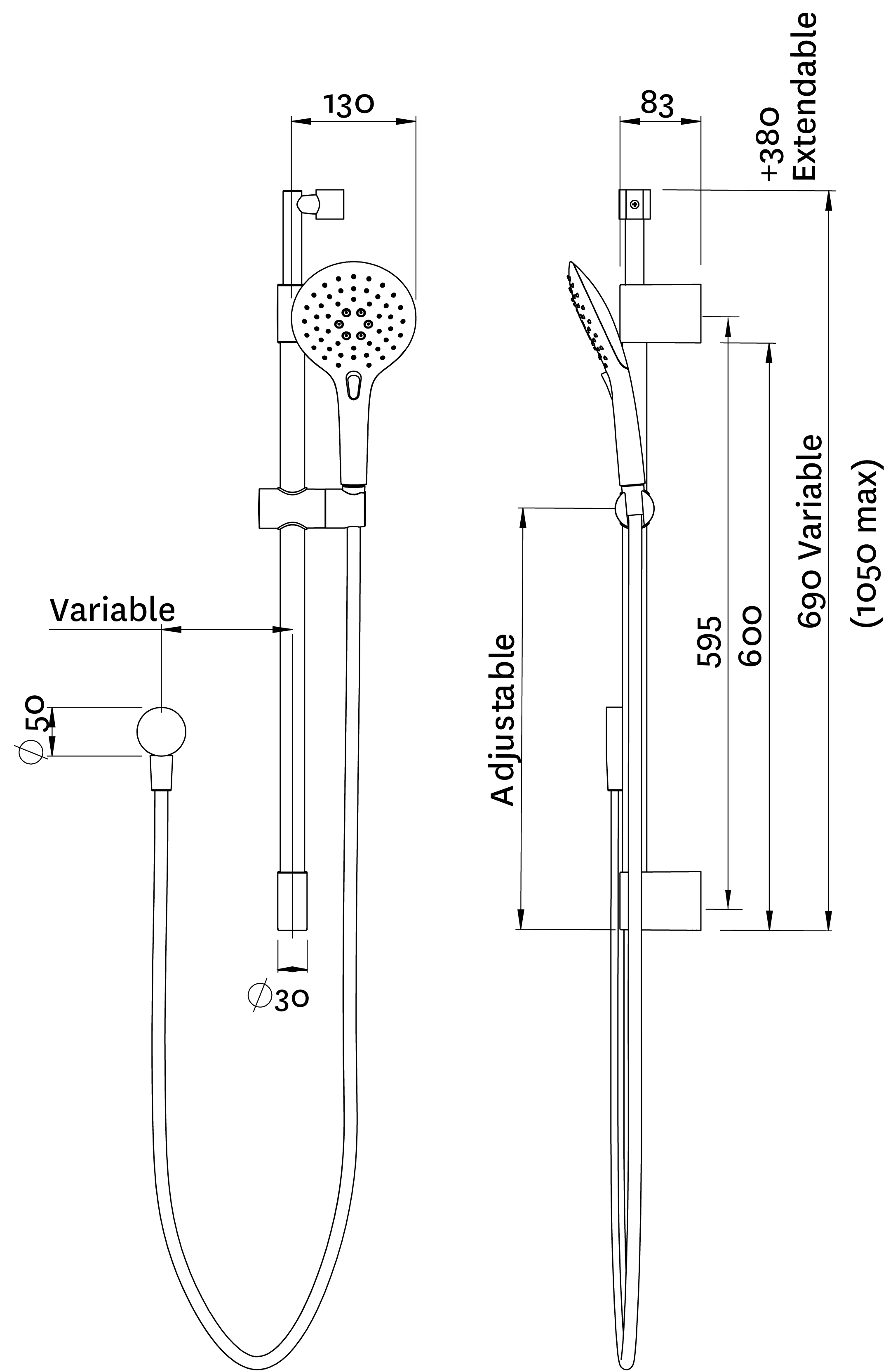 easy-click-3f-telescopic-rail-shower-technical-drawing
